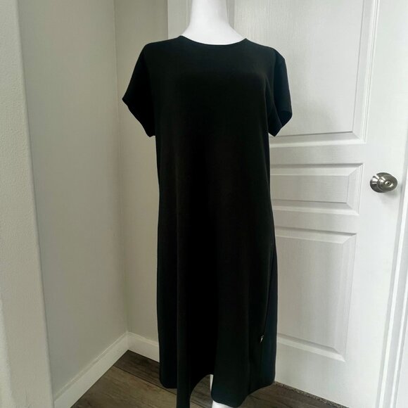 Horny Toad Black Knit Stretch Dress Pocket Cotton Soft Business Casual Workwear - Picture 1 of 6